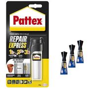 Henkel Pattex Powerknete Repair Express 1 x 48 g de pâte à Coller pour Coller et réparer et 3 x 1 g de Colle instantanée Pattex Ultra Gel, Colle à Base de résine époxy, Peut être Peinte et poncée