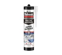 Rubson Mastic silicone Special Materials Autos-Bateaux – Noir 280 ml – résiste à l'eau de mer