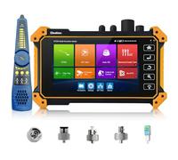 Henkion OTDR Testeur de fibre optique 1310/1550 nm 28/26 dB 150 km, carte d'événement OPM OLS VFL, 4K IP & 8MP TVI CVI AHD CVBS Test de caméra, traceur de câble RJ45 TDR PoE WiFi HDMI Network Tools