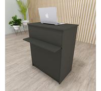 Henor Comptoir EGA roulettes. 82 x 50/65 x 102 cm. 4 roulettes Pivot et Frein Max 135kg. Ideal Bureau. Commerce. Clinique. Graphite