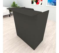 Henor Comptoir TIRÓN. 80 x 50/65 x 107 cm. Bois avec Table intérieure. Idéal pour l’Accueil de Bureau. l’Attention. la Boutique. Le Commerce. Graphite Mat