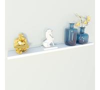 Henor étagère Murale en Bois 110 x 15 x 2.5 cm - Tablette Flottante réglable horizontalement, verticalement et en Inclinaison - Jusqu’à 30 kg - Blanc