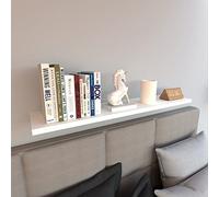 Henor étagère Murale en Bois 110 x 25 x 2.5 cm - Tablette Flottante réglable horizontalement, verticalement et en Inclinaison - Jusqu’à 20 kg - Blanc