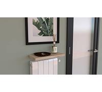 Henor Étagère Murale en Bois 40 x 15 x 3 cm. Charge 30 Kg. Support caché. Réglable horizontalement. Vertical et Inclinaison. Pin Naturel