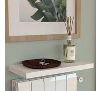 Henor étagère Murale en Bois 40 x 20 x 2.5 cm - Tablette Flottante réglable horizontalement, verticalement et en Inclinaison - Jusqu’à 25 kg - Blanc