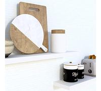 Henor étagère Murale en Bois 60 x 25 x 2.5 cm - Tablette Flottante réglable horizontalement, verticalement et en Inclinaison - Jusqu’à 20 kg - Blanc