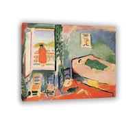 Henri Matisse- Collioure Intérieur. Reproduction de Tableaux célèbre.Images d'art mural sur toile pour la décoration de la chambre à coucher du salon. Bois Encadré 20x28cm(7.8x11.1in) Encadré