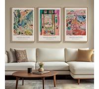 Henri Matisse - Grande toile murale encadrée pour salon, maison, bureau - Œuvre d'art abstraite colorée pour murs, rétro vintage Big Matisse - Impressions de peintures de paysage célèbres pour
