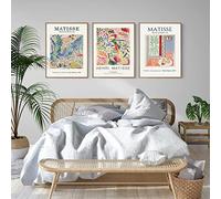 Henri Matisse Lot de 3 affiches et impressions rétro sur toile abstraite Beige 40 x 50 cm