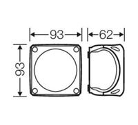 Hensel Boîte de jonction 62000082 – sans halogène, plombable, 93×93 mm