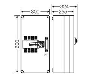 HENSEL Hensel Boîtier d’inverseur de charge Mi 7481 160A 4 pôles PE Quantité:1