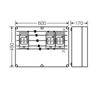 HENSEL Hensel Boîtier de disjoncteur NH 3x3xNH00 250A 5 pôles Mi 6632 Quantité:1