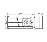 HENSEL Hensel Boîtier de fusibles NH 2xNH00 3 pôles, 400A avec 6427 Quantité:1