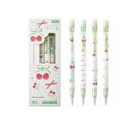HENYGEN Lot de 4 porte-mines avec petite gomme de 0,5 mm - Prise en main ergonomique - Pour étudiant, enfant, écriture, dessin, esquisse - Rechargeable