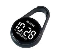 HENYGEN Petite horloge électronique LED à clipser pour examen scolaire, contrôle tactile, montre de poche numérique à suspendre pour sacs à dos, sacs, ceintures, montre porte-clés portable