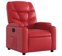 Heofavd Fauteuil relax avec fonction allongée en cuir synthétique Rouge
