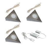 hera Hera Lot de 3 lampes LED sous meuble 2 LED blanc chaud eds + transformateur 15W 61055931102 Quantité:1