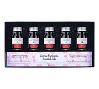 Herbin 18700T - Un coffret de 5 flacons d'encre parfumée 10 ml pour stylo-plumes et stylos roller, couleurs et parfums assortis