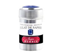 Herbin 20116T - Une boite de 6 cartouches d'encre pour stylo-plumes et stylos roller (produit sans emballage - objectif zéro déchet), Eclat de saphir