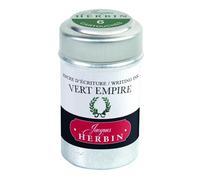 Herbin 20139T - Une boite de 6 cartouches d'encre pour stylo-plumes et stylos roller (produit sans emballage - objectif zéro déchet), Vert empire