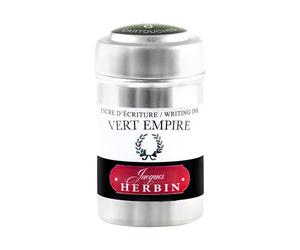 Herbin 20139T - Une boite de 6 cartouches d'encre pour stylo-plumes et stylos roller (produit sans emballage - objectif zéro déchet), Vert empire