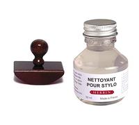 Herbin 25000T- Un tampon buvard en bois teinté & Herbin 12300T- Un flacon de nettoyant pour stylo-plumes et stylos roller 50 ml (produit sans emballage - objectif zéro déchet)