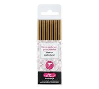 Herbin 35804T - Un paquet de 6 batons de cire spéciale pour pistolet, Or, 15.40 x 4.50 x 1