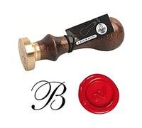 Herbin 40102T - Un Sceau Rond avec Manche en Bois Vernis, Lettre B en Alphabet Anglaise