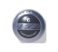 Jacques Herbin 20144T - Une boite de 6 cartouches d'encre pour stylo-plumes et stylos roller (produit sans emballage - objectif zéro déchet), Lie de thé