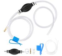 Herbst Pompe à essence, pompe de transfert 8 mm avec tuyau de 2 m Pompe manuelle universelle portable Essence Pompe à vide Pompe de secours Pompe à siphon manuelle pour voiture/bateau/kart/moto pour