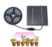 HERCHR Bande Lumineuse de Culture de Plantes Solaires, 5W 5V 5A Lampes de Culture à Énergie Solaire Poussent des Bandes Lumineuses Lampe Chauffante LED 5M pour Serre de Jardin