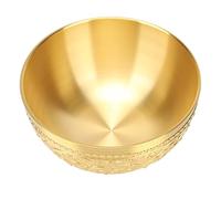 HERCHR Bol Décoratif En Laiton Antique, Bol Doré, Bol à Fruits Pour Comptoir De Cuisine, Bol En Laiton Sculpté Pour la Décoration de la Maison, 4,9 X 2,4 Pouces