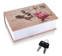 HERCHR Coffre-Fort De Livre avec Serrure à Clé, Livre De Détournement De Petite Taille, Coffre-Fort Portable en Métal, Coffres-Fort Caché pour Livres Secret, Secret Coffres Fort Caché(#4)