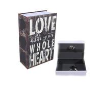 HERCHR Coffre Fort en Forme de Livre, Coffre-Fort De Livre avec Serrure à Clé, Livres De Détournement De Petite Taille, Coffres-Forts Portable en Métal, Coffres-Forts Caché pour Livres Secret(#1)