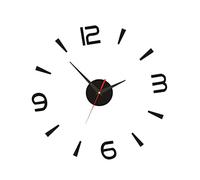 HERCHR Mecanisme Horloge Murale, Horloge Murale Bricolage, Horloges Murales Bricolage 40cm Petit Noir Moderne Simple Style Européen Silencieux Acrylique sans Cadre Bricolage Horloges Murales 3D