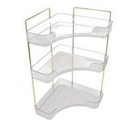 HERCHR Organisateur de comptoir de Salle de Bain d'angle à 3 Niveaux, étagère de Plateau de vanité en Forme d'éventail, Organisateur de comptoir de Salle de Bain d'angle Organisateurs (#1)