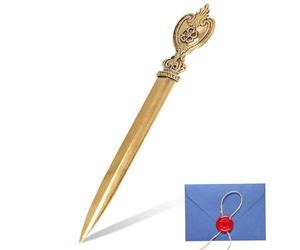 HERCHR Ouvre-Lettres,ouvre Lettre, Couteau D'ouvre-enveloppe Rétro,Ouvre Lettre Rétro,ouvre-Lettre de Bureau ouvre-Lettre en métal plaqué Coupe-enveloppe d'enveloppe pour la Maison(5)