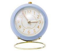 HERCHR Petite Horloge De Table, Réveil De Chevet Classique Silencieux sans Tic-tac Réveil De Table à Piles Horloge De Bureau pour Décor De Chambre à Coucher(Violet)