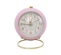 HERCHR Petite Horloge De Table, Réveil De Chevet Classique Silencieux sans Tic-tac Réveil De Table à Piles Horloge De Bureau pour Décor De Chambre à Coucher(Rose)