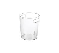 HERCHR Petite Poubelle, Poubelle Ronde Transparente Avec Poignées Pour Salle De Bain, Cuisine, Bureau, Chambre(L)