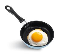 HERCHR Poêle à Frire à œufs De 12,7 Cm, Mini Poêle à Frire Ronde En Acier Inoxydable Poêle à Omelette Antiadhésive Poêle Polyvalente Avec Poignée Pour Cuisinière à Induction(bleu)