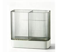 HERCHR Porte-ustensiles égouttoir à couverts évier,Porte-Couverts,2 compartiments porte-ustensiles, Organisateur de Cuisine pour cuisine, fourchettes, panier de rangement, organisateur pour cuillères