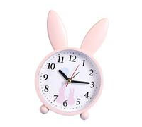 HERCHR Réveil, Réveils pour Enfants pour Filles, Réveil en Forme De Lapin, Silencieux, sans Tic-tac, Petite Horloge, Mignons Réveils Alimentés par Batterie pour Chambre à Coucher
