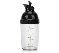 HERCHR shaker vinaigrette, vinaigrette mélangeur,Shaker à vinaigrette,vinaigrier, Shaker pour sauce salade,shaker vinaigrette,récipient à vinaigrette Distributeur de vinaigrette 200 ml(Le noir)