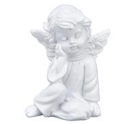 HERCHR Statues d'ange,Statue d'ange en Résine,Figurine Ange, Statues d'anges Blanc en résine, Figurine Décorative de Jardin et d'Intérieur (B)