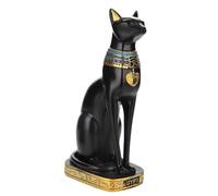 HERCHR Statuette Chat égyptien,22cm Chat Statue,Figurine Chats égyptien Noir,Sculpture de Chats egyptiens,Sculpture de Collection de Figurines de Chatss Noir (S)