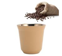 HERCHR Tasses à expresso en acier inoxydable, réutilisables, empilables, finition miroir, gobelets isolés à double paroi, lavables au lave-vaisselle, pour les fêtes, le camping en plein (80 ml)