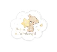 Herding Coussin contour Petit Ange Gardien, env. 33 x 29 x 5 cm, polyester, coussin en forme de nuage, Twin, Blanc