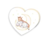 Herding Coussin en Cœur, Sleeping on the moon, env. 33 x 29 x 5 cm, polyester, Coussin moulé