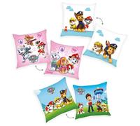 Herding Coussin, Pat' Patrouille, 40 x 40 cm, Lot de 3, Coussin Moelleux et Décoratif pour Enfants, 100% Polyester